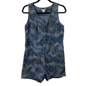 Levi’s Palm Leaf Jean Romper Size M
